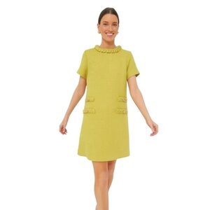 TUCKERNUCK - NWT Chartreuse Tweed Jackie O Classic Vintage Dress Sz S